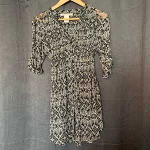 American Rag Pintuck Black & White Tunic - Size S